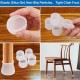 Furniture Protective Leg Covers 24 Pcs Set (6 Chairs)