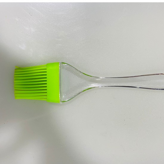 Rubber Spatula With Oil Applying Brush Crystal 