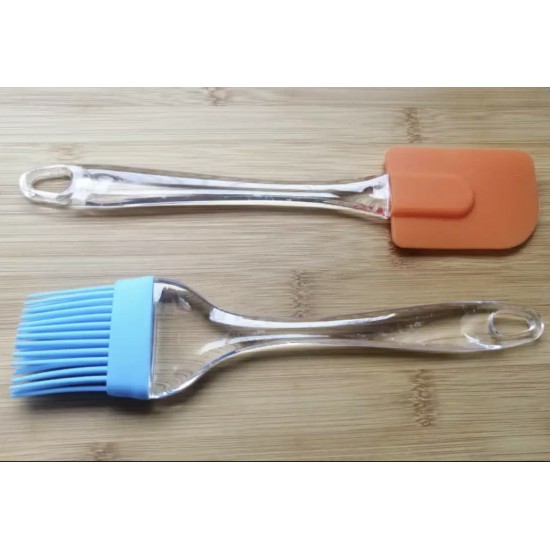 Spatula and BBQ Oil brush Silicone (Pack of 2)
