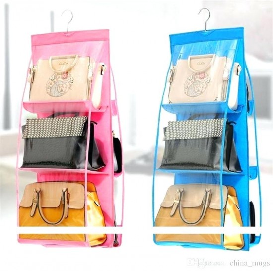 New high quality Multipurpose 6 hanging hand bags pocket organizer for bag