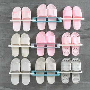 Shoe Rack Organizer Wall Mounted 3 in 1 Space Saving Shoes Storage Shelf Slipper Stand
