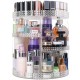 360 Degree Rotating Cosmetic Organiser Box Makeup Storage Cosmetics Storage Rack Fashion Crystal shelf Display Stand High Capacity
