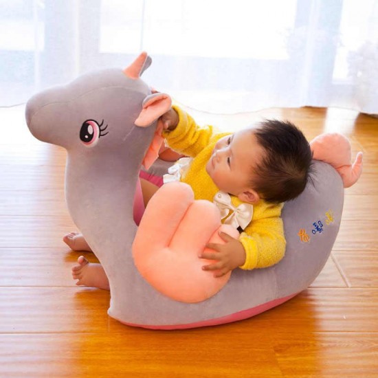 Baby Plush Unicorn Cartoon Sofa Seat Pink