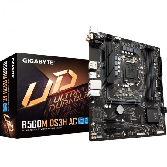 Gigabyte B560M DS3H AC Intel Ultra Durable Motherboard