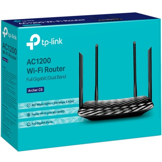 TP-Link Archer C6 AC1200 Wireless MU-MIMO Gigabit Router