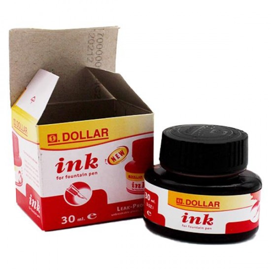 Dollar Fountain Pen Ink 30ML Red