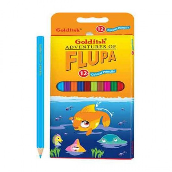 Goldfish Colour Pencil 12Pcs Full Size Dabbi