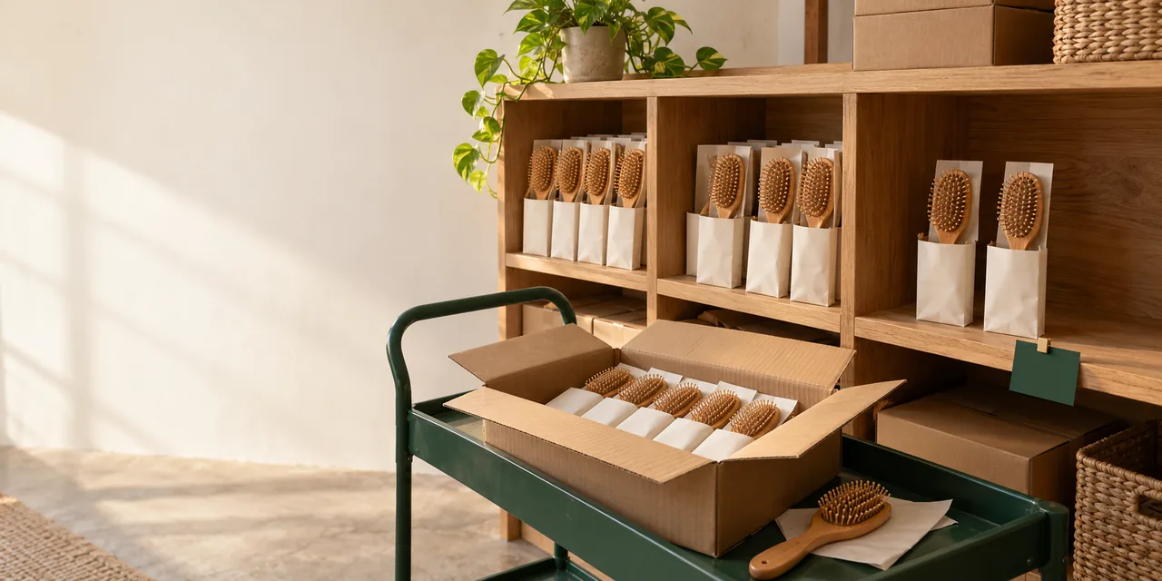 Replenishing a low-stock shelf from a trolley of boxed products.