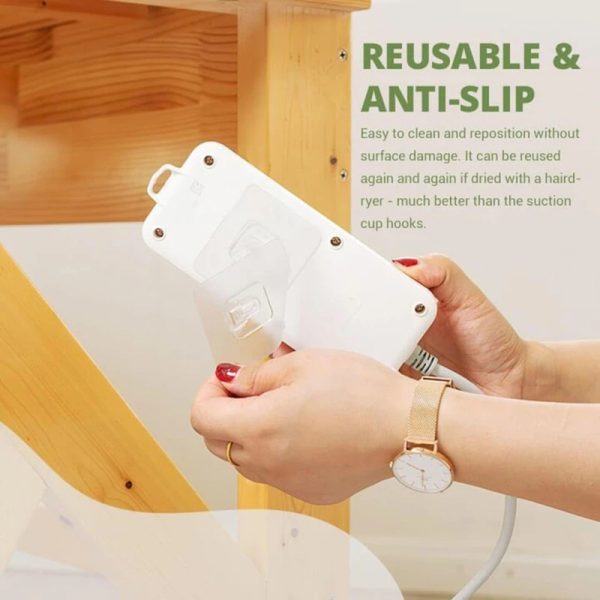 Double sided adhesive wall hooks Wall Hanger Transparent pack of 10