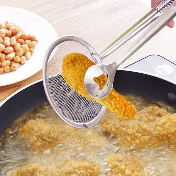 Stainless Steel Strainer Frying Tong