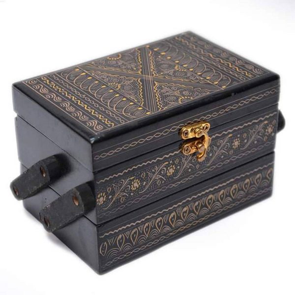 Wooden Naqshi Jewellery Box 9x6