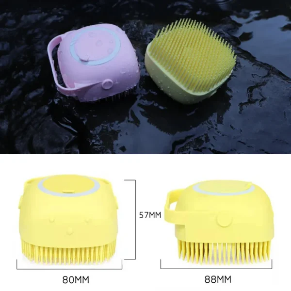 Silicone Massage Bath Brush Liquid Soap Dispenser