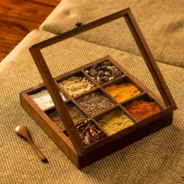 Wooden Masala Box