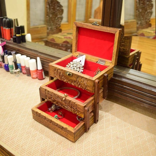 Beautiful Carved Jewelry Box 3 Portion